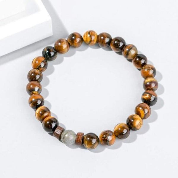 Pulseira Olho de Tigre, Pulseira de Pedras Naturais, design elegante e propriedades energéticas para equilíbrio e proteção.