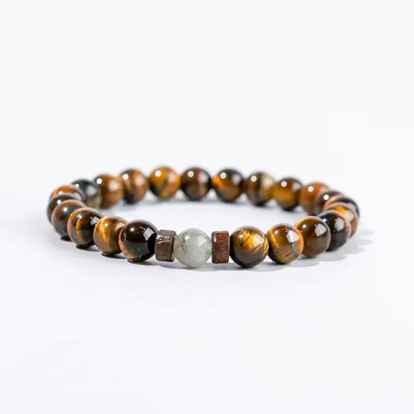 Pulseira Olho de Tigre, Pulseira de Pedras Naturais, design elegante e propriedades energéticas para equilíbrio e proteção.