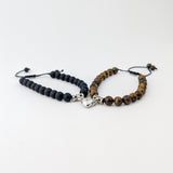 Pulseira Olho de Tigre, Pulseiras Magnéticas Casal, Pulseira de Pedras Naturais, símbolo de união e proteção para casais.